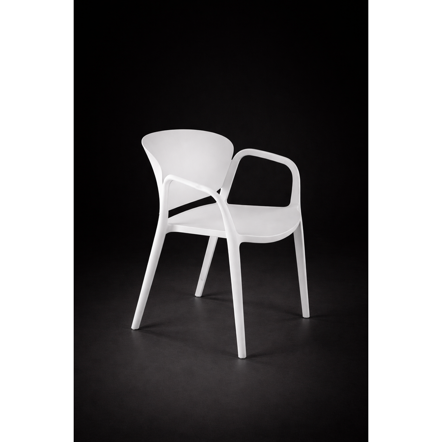 K491 rakásolható kültéri szék, szín: fehér