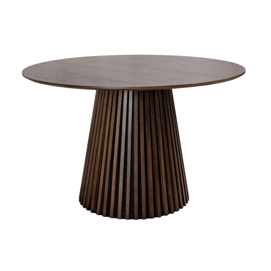 VALHALLA WOOD Ø 120 cm-es kerek étkezőasztal, sötét tölgy