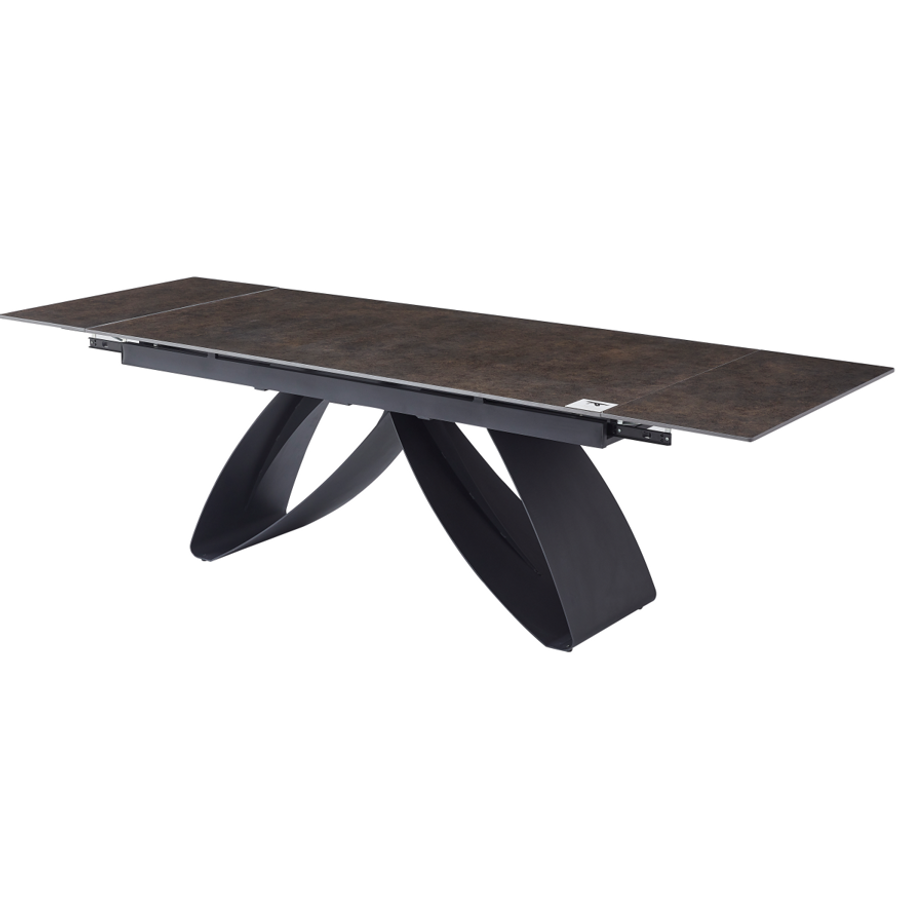 Carrara bővíthető étkezőasztal szinterezett kő lappal 180-260cm