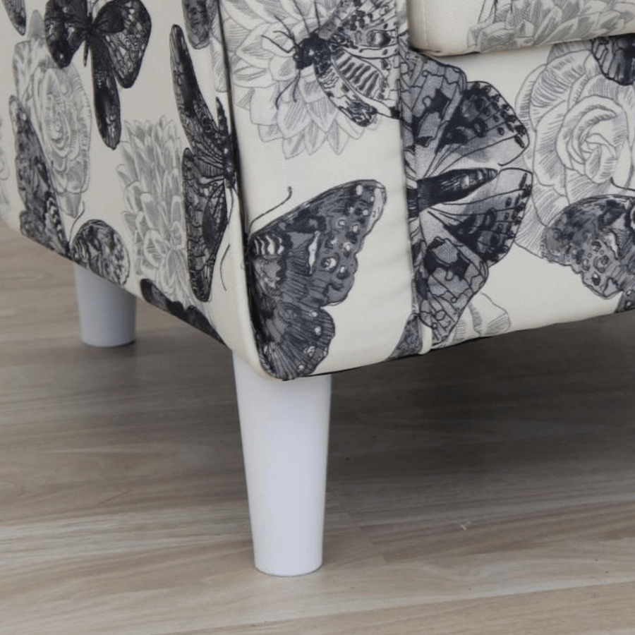 ASTRID füles fotel puffal, szövet butterfly 1