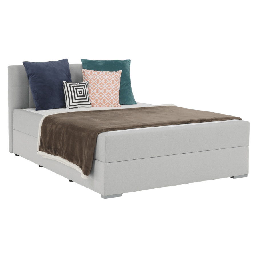 FERATA KOMFORT boxspring típusú ágy 140x200, világosszürke