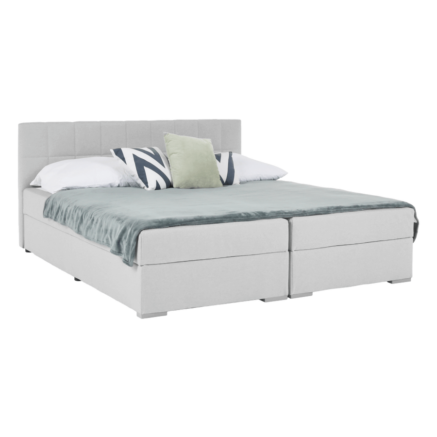 FERATA KOMFORT boxspring típusú ágy 180x200, világosszürke