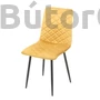 Kép 4/7 - Modern szék 129 velvet/bársony szövet, sárga