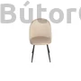 Kép 5/5 - Krém bársony szék