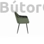 Kép 3/3 - 115 Étkezőszék karfával zöld bársony