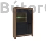 Kép 1/6 - Balin vitrines komód (fekete tölgy) (REG1D1W)