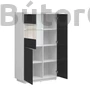 Kép 5/6 - Forn vitrines komód (REG2D1W) (fehér korpusz/választható front)