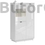 Kép 1/4 - Forn vitrines komód (REG2D1W) (fehér korpusz/választható front)