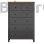 Kép 2/3 - Hesen 6 fiókos komód (KOM6S/15/10) (grafit)