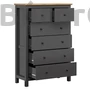 Kép 3/3 - Hesen 6 fiókos komód (KOM6S/15/10) (grafit)