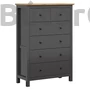 Kép 1/3 - Hesen 6 fiókos komód (KOM6S/15/10) (grafit)