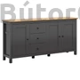 Kép 1/3 - Hesen nagy komód (KOM3D3S/10/20) (grafit)