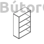 Kép 2/7 - Zero alacsony polcos szekrény (Z10)