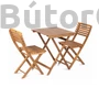 Kép 1/4 - Trópusi akácfa balkon szett (asztal + 2 szék)