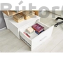 Kép 5/5 - Grosso modern íróasztal polccal, fiókkal (fehér-arany tölgy)