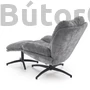 Kép 10/13 - PESTO fotel puffal, hinta funkcióval, szín: szürke