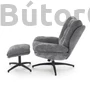 Kép 11/13 - PESTO fotel puffal, hinta funkcióval, szín: szürke