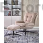 Kép 2/12 - PESTO fotel puffal, hinta funkcióval, szín: bézs