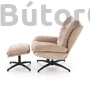 Kép 5/12 - PESTO fotel puffal, hinta funkcióval, szín: bézs