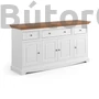 Kép 1/6 - Brigitte széles komód 04 fehér-tölgy