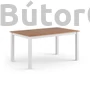 Kép 1/9 - Brigitte kihúzható fenyőasztal (150-197*93), fehér-tölgy