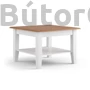 Kép 1/3 - Brigitte kicsi dohányzóasztal fehér-tölgy