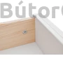 Kép 5/5 - Brigitte széles szekrény 12 fehér-tölgy