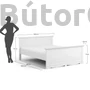 Kép 2/4 - Belluno Elegante ágykeret 140*200 cm-es matrachoz