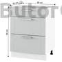 Kép 3/9 - Julia Typ 57 alsó szekrény (választható szín)