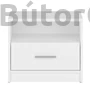 Kép 1/3 - Nepo éjjeliszekrény fehér (KOM1S)