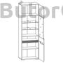 Kép 2/4 - Azteca system magas vitrines szekrény (REG1W1D/21/6)