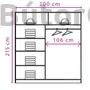 Kép 2/3 - Effect system tükrös gardróbszekrény (EF1-200)