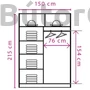 Kép 2/3 - Effect system tükrös gardróbszekrény (EF2-150)