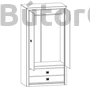 Kép 2/5 - Koen II system akasztós szekrény (SZF2D2S)