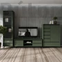 Kép 3/3 - Luna system komód, zöld-fekete (REG2D1S1K) 
