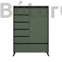 Kép 1/3 - Luna system komód, zöld-fekete (REG1D5S1K)