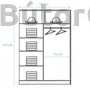 Kép 2/3 - Molto system tolóajtós tükrös gardróbszekrény (ML-150)
