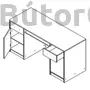 Kép 3/5 - Nepo system 2 ajtós íróasztal (BIU/150)