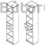 Kép 3/4 - Nepo system nyitott polcos szekrény (REG2S/40)