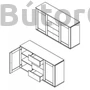Kép 2/4 - Tina system széles komód (KOM2D4S)