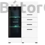 Kép 1/4 - Vusher system alacsony vitrines szekrény fehér (REG1W2D2S)