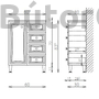 Kép 2/4 - Plusz alsó szekrény fiókkal (A60F)