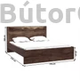 Kép 2/5 - Infinity ágy ráccsal 160 - sötét kőris