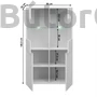 Kép 2/6 - Jolk vitrines komód (2D2W)