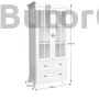Kép 2/4 - Kora kétajtós vitrin (KRW2)