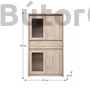 Kép 2/4 - Norty vitrines komód 2D2W1S (Typ 7)