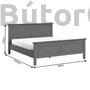 Kép 2/3 - Paris ágykeret szürke 180 (76703)
