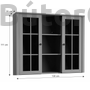 Kép 2/5 - Provance vitrines rátét szekrény (W2D) szürke