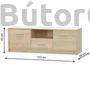 Kép 2/4 - Teyo TV állvány, sonoma tölgy (2D1S)