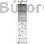 Kép 2/4 - Topty vitrines szekrény (1D1W1S)